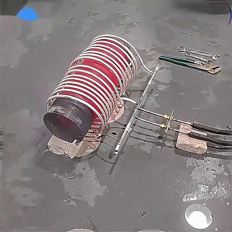 中频9.1成人免费看片加热设备对直径180mm、长度300mm的钢管进行加热测试